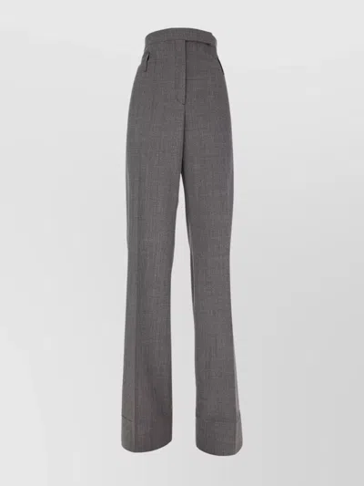 Prada High Waist Wide Leg Trousers With Belt Loops
