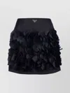 Prada High-waisted Mini Skirt Textured Embellishments