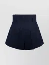 Prada High-waisted Pleated Front Shorts With Side Pockets