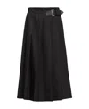 Prada Gabardine Midi Skirt In Black