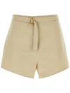 Prada Beige Cotton Blend Shorts In Neutrals