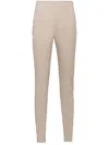 Prada High-waist Skinny-cut Trousers In Nude