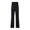 Prada Virgin Wool High Waist Trousers In Black