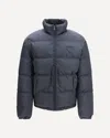 Prada Long-sleeved Down Jacket In Blue