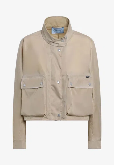 PRADA HIGH-NECK RAIN JACKET