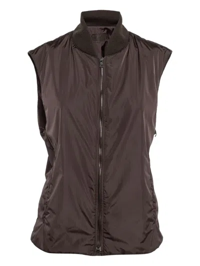 Pre-owned Prada High-neck Vest In Brown
