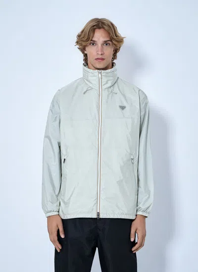 Prada High-neck Zip Jacket In White