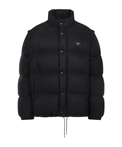 PRADA PRADA QUILTED STAND-COLLAR DOWN JACKET