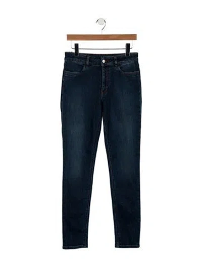 Pre-owned Prada High-rise Skinny Leg Jeans In Blue