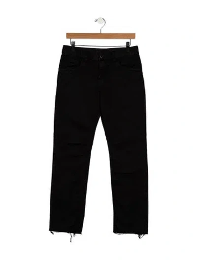 Pre-owned Prada High-rise Straight Leg Jeans In Black