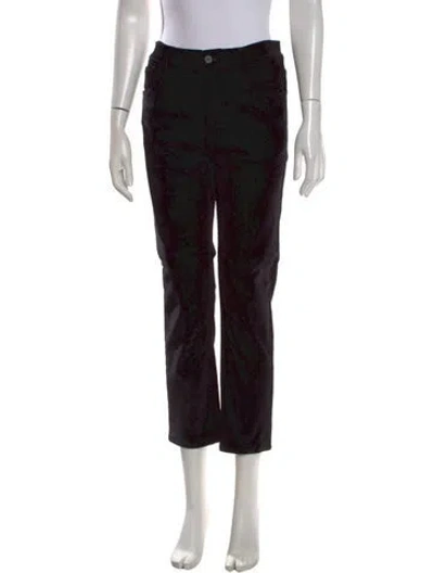 Pre-owned Prada High-rise Straight Leg Jeans In Black