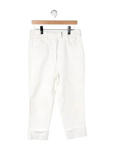 Pre-owned Prada High-rise Straight Leg Jeans In Neutrals