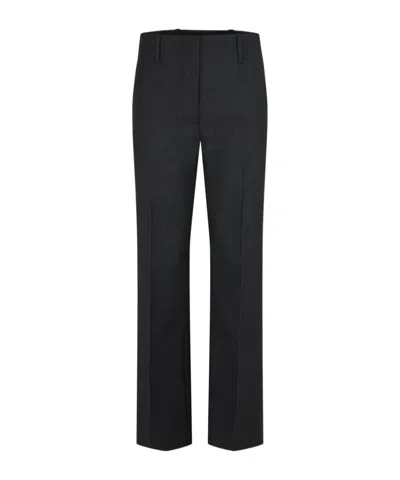 Prada High-waist Pleated Casual Pants In Black