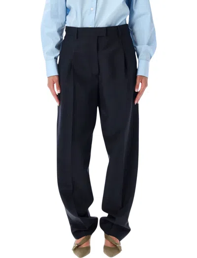 Prada High-waist Tailored Trousers In Blue