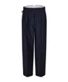 Prada High-waisted Pleated In Blue