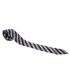 Prada Holliday & Brown For  Purple Diagonal Striped Patterned Silk Jacquard Tie In Purple
