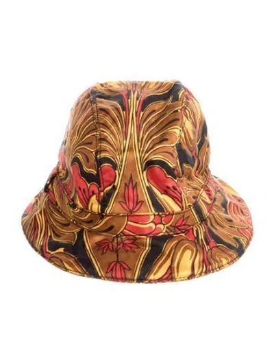 Pre-owned Prada Holliday & Brown Silk Hat In Multi