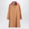 Prada Honey-coloured Trench Coat In Cotton
