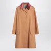 Prada Honey-coloured Trench Coat In Cotton In Brown