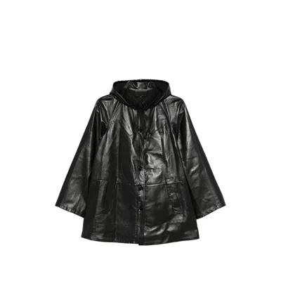 Prada Hooded Button Fastening Jacket In Black