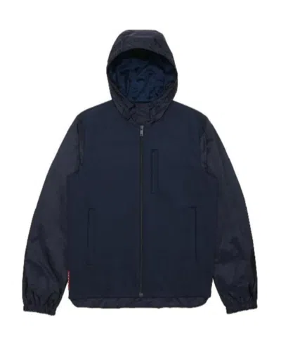 Prada Hooded Casual Jacket In Black