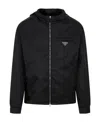 Prada Re-nylon Enamel Triangle-logo Jacket In Black