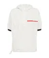 Prada Light Nylon Short-sleeved Jacket In Chalk White