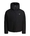 Prada Black Re-nylon Downjacket Wintercoat In Black