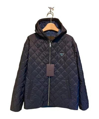 Prada Hooded Cotton Jacket In Black