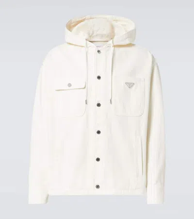 PRADA HOODED DENIM JACKET