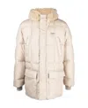 Prada Hooded Down Coat In Yellow