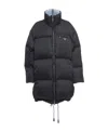 Prada Re-nylon High-neck Puffer Coat In Black