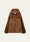 Prada Light Technical Fabric Blouson Jacket In F0005 Tabacco
