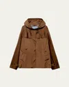 Prada Light Technical Fabric Blouson Jacket In Tabacco