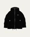 Prada Re-nylon Down Jacket In F0002 Nero