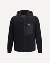 Prada Black Cotton Shell Jacket In Black
