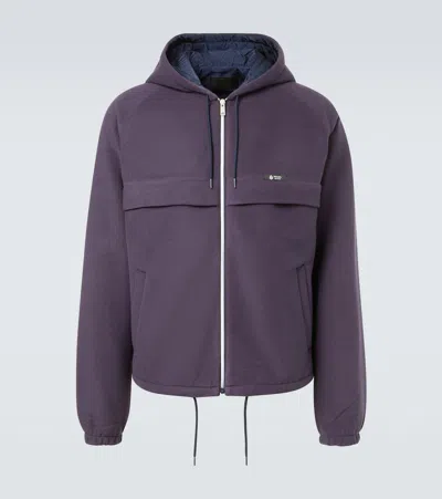 Prada Hooded Jacket In Purple