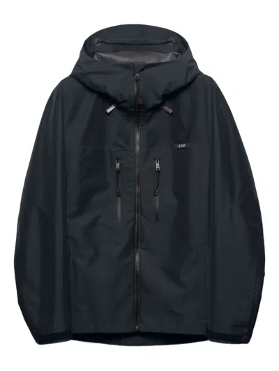 Prada Hooded Jacket In Blue