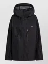 Prada Hooded Jacket Long Sleeves Multiple Zip Pockets In Black