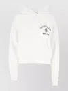Prada Relaxed Fit White Hoodie With Embroidered Brand Detail In White