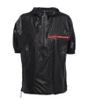 Prada Light Nylon Short-sleeved Jacket In Black