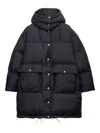 Prada Womens Blue Oversized Hooded Shell-down Parka Coat In Blue
