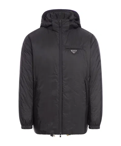 PRADA PRADA LOGO PLAQUE PADDED JACKET