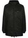 Prada Re-nylon Puffer Jacket In Schwarz