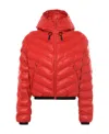 Prada Light Nylon Hooded Puffer Jacket In Paint Red