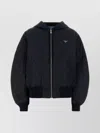 Prada Bomber In Re-nylon Blu Scuro Donna In Animal Print