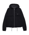 Prada Hooded Technical Fabric Blouson Jacket In Black