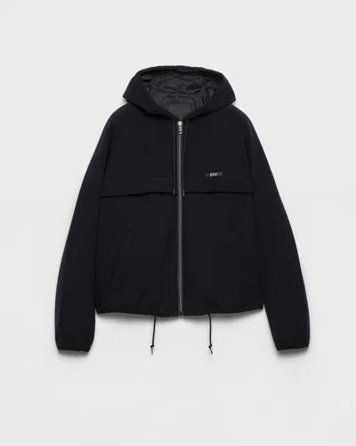 PRADA HOODED TECHNICAL FABRIC BLOUSON JACKET