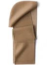 Prada Double Wool Hooded Scarf In Brown