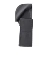 Prada Hooded Wool Scarf In Gray/white
